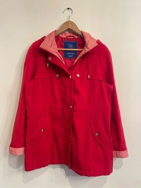 Women’s Red and Gingham Fall Jacket